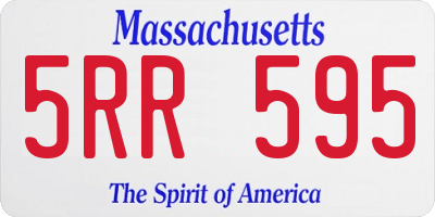 MA license plate 5RR595