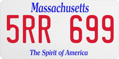 MA license plate 5RR699