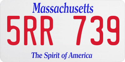 MA license plate 5RR739