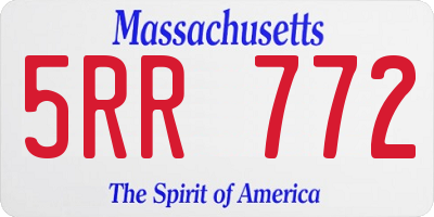 MA license plate 5RR772