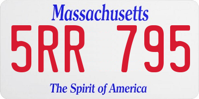 MA license plate 5RR795