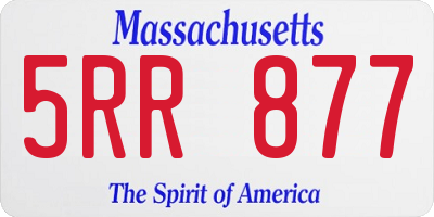 MA license plate 5RR877