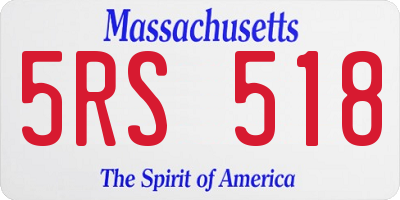MA license plate 5RS518