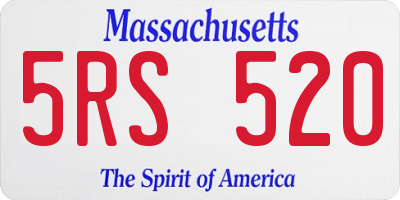 MA license plate 5RS520