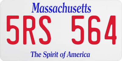 MA license plate 5RS564