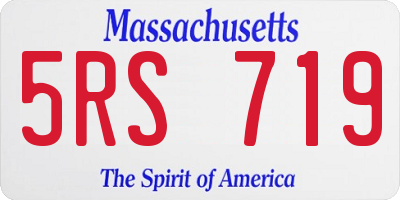 MA license plate 5RS719
