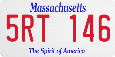 MA license plate 5RT146