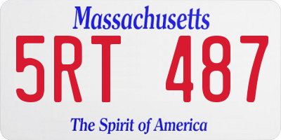 MA license plate 5RT487