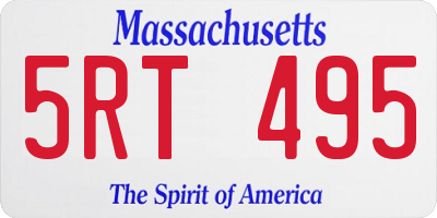 MA license plate 5RT495