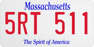 MA license plate 5RT511