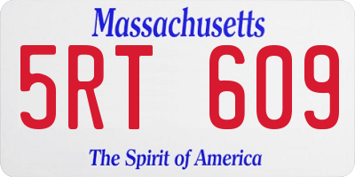 MA license plate 5RT609