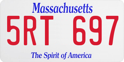 MA license plate 5RT697