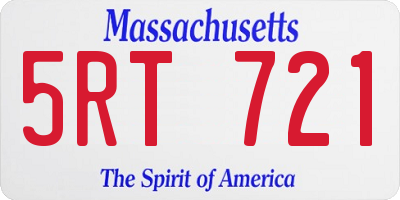 MA license plate 5RT721