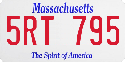 MA license plate 5RT795