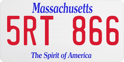 MA license plate 5RT866