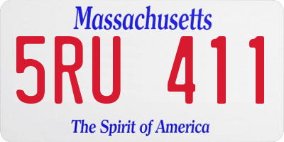 MA license plate 5RU411