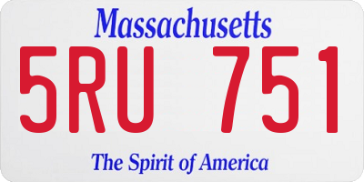 MA license plate 5RU751
