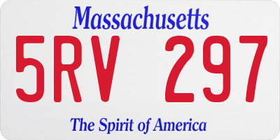 MA license plate 5RV297