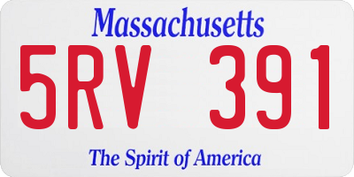 MA license plate 5RV391