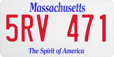 MA license plate 5RV471
