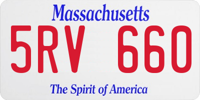 MA license plate 5RV660