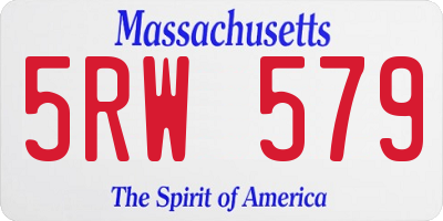 MA license plate 5RW579