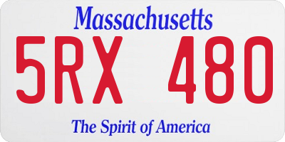 MA license plate 5RX480