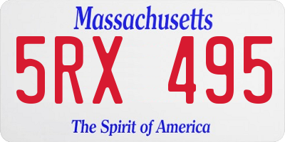 MA license plate 5RX495