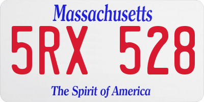 MA license plate 5RX528