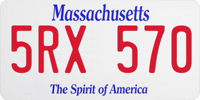 MA license plate 5RX570