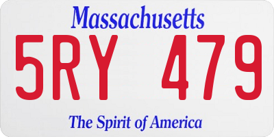 MA license plate 5RY479