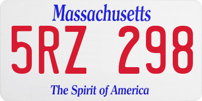 MA license plate 5RZ298