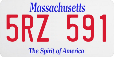 MA license plate 5RZ591