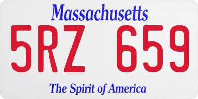 MA license plate 5RZ659