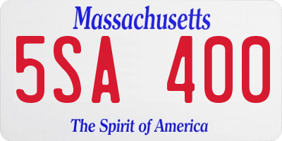 MA license plate 5SA400