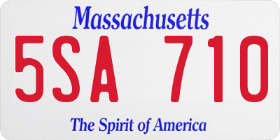 MA license plate 5SA710
