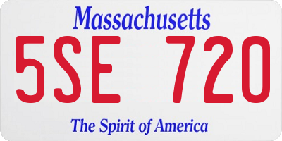 MA license plate 5SE720