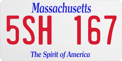 MA license plate 5SH167