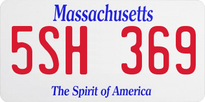 MA license plate 5SH369