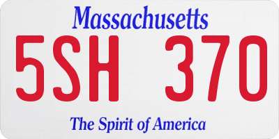 MA license plate 5SH370