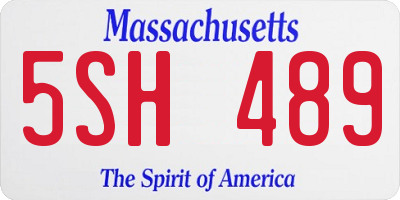 MA license plate 5SH489