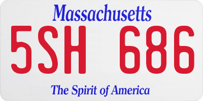 MA license plate 5SH686