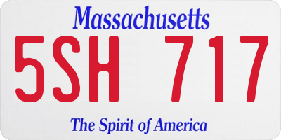 MA license plate 5SH717