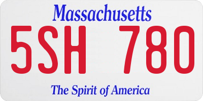 MA license plate 5SH780