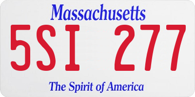 MA license plate 5SI277