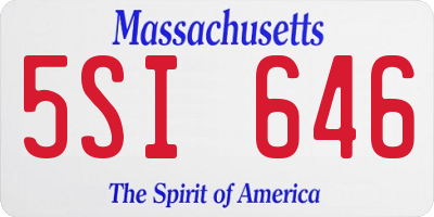 MA license plate 5SI646