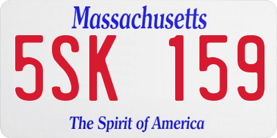 MA license plate 5SK159