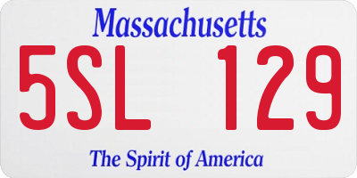 MA license plate 5SL129