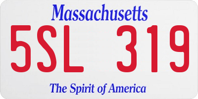 MA license plate 5SL319