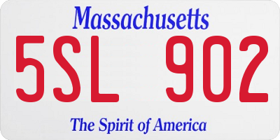 MA license plate 5SL902